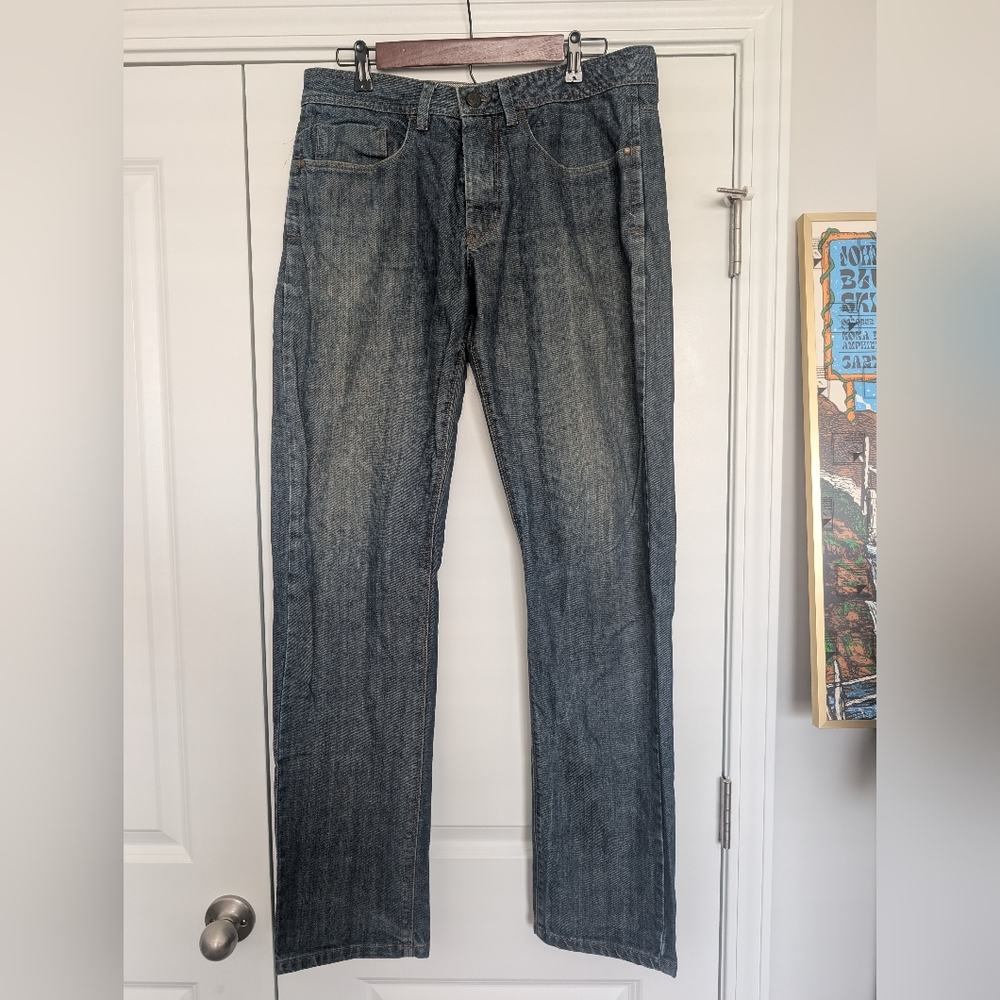 Mens Stalker Medium Wash Denim Size 42 Regular (Fits Like 32 Waist)